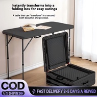 4FT 6FT Folding Table Heavy Duty Portable Picnic Outdoor Plastic Table For 6-8 People Long Table