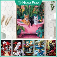 【HF】Flower Cat 5D DIY Diamond Painting Kit Cosmic Cross Diamond Embroidery Painting Rhinestone Mosai