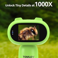 TOMLOV P30 Microscope for Kids Portable 1000X Slides Digital Microscope with 2" Screen HD 16MP Camer