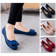 ꕥCatalog Shoesꕥ รองเท้าคัชชูหัวมน ส้นเตี้ย ยางนิ่ม 4 สี แต่งคาดเข็มขัด (71)