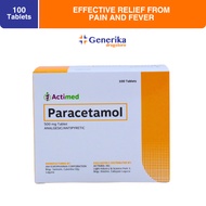 Actimed Paracetamol 500mg Tablet- Pack of 100 Tablets