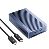 Acasis แท่นเชื่อมต่อ Thunderbolt 4 6-in-1 และกล่อง SSD M.2 NVME – ฮับ USB4 40Gbps DP คู่ 8K60Hz พื้น