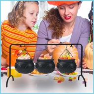 Cauldron Bowl Cauldron Halloween Decoration Iron Bucket Pot for Candy Servers Treats Home Kitchen Di