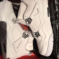 Nike Air Jordan 4代 Retro 復刻 休閒鞋 喬丹 AJ4 Pure Money 全白 男鞋