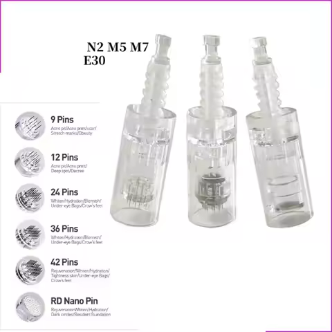 Nano 9 12 24 36 42 Pin Dr Pen N2 M5 M7 E30 Derma Pen Needle Cartridge Microneedling Machine Bayonet 