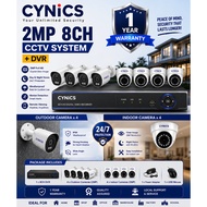 CYNICS CCTV ANALOG PACKAGE 8CH CAMERA + DVR SET