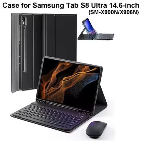 Case for Samsung Galaxy Tab S8 Ultra 14.6Inch,Bluetooth Keyboard Cover for Samsung Tab S8 Ultra SM-X