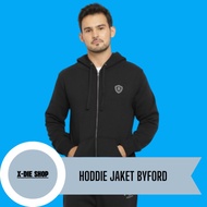 Byford Men's Hoodie Jacket Zipper Sweater Black - Black, S