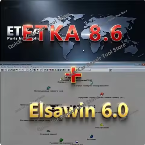 2026 Hot ETKA 8.6 & ElsaWin 6.0 Latest Auto Repair Software For VW Audi Skoda Seat Multilingual With
