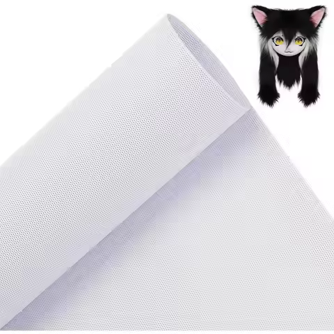 Custom Fursuit Eye Mesh 39x11.8inch White PVC Plastic Net 0.2mm Thick Waterproof Printable Mesh for 