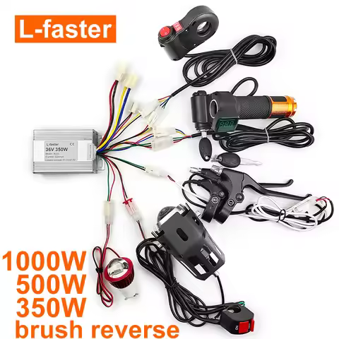 L-faster 350W 500W 1000W Electric Brushed Controller Kit Reverse Control 3-speed Device For Electric