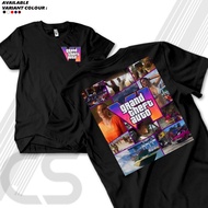 GTA 6 Grand Theft Auto VI T-Shirt - Gaming Gamers T-Shirt Distro Cotton Combed 30s Bungkusaja