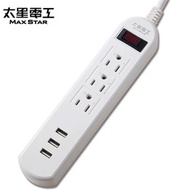 太星電工-3USB+1開3插3P 6尺延長線 OCP31306