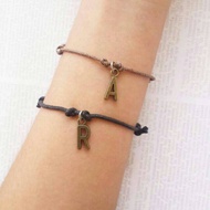 SIMPLE INITIAL (name bracelet / INITIAL bracelet / unisex bracelet / couple bracelet)