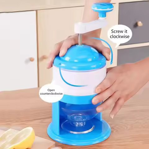 Ice Crusher Mini Ice Shavers Chopper Manual Snow Cone Maker Ice Block