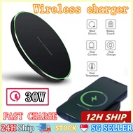 SG【READY STOCK】Wireless Charger 30W  Phone Wireless Fast Charger with popular mobile phones Samsung Huawei Xiaomi iPhone Charger 10W 15W 20W