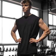 Dri Fit Singlet Lelaki For Men Gym Shirt Sleeveless Gym Singlet Men Breathable Muscle Sport Tank Top