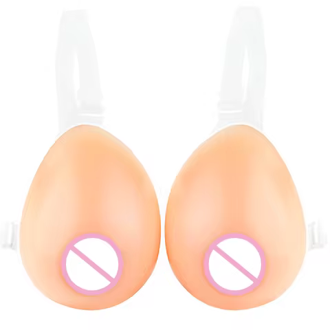 ONEFENG LTD Waterdrop Shape Soft Natural Artificial Breast Forms Fake Silicone Boobs for Crossdresse