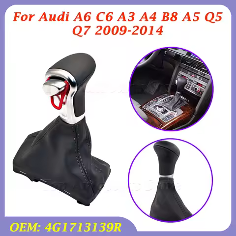 For Audi A6 C6 A3 A4 B8 A5 Q5 Q7 2009-2014 Auto Automatic Shift Knob 4G1713139R 4G1 713 139 R