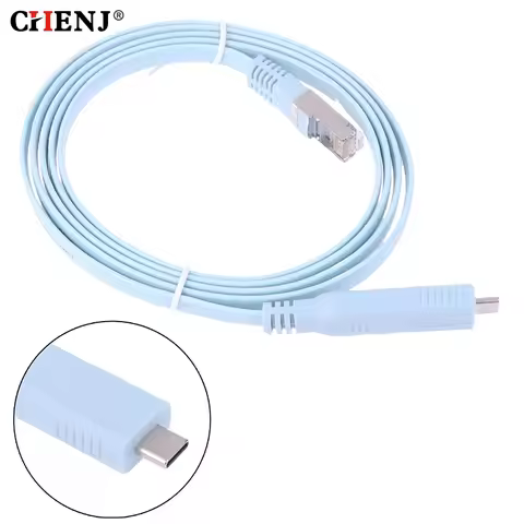 USB C 3.1 To RJ45 Console Cable FTDI Chip Serial Wire RS232 For Cisco Router RJ 45 Converter Switch 