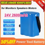24V 2600mAh High-Capacity Lithium Battery Pack 6-Series 25.2V 18650 Type for Monitors, Speakers, Mot