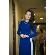 Cobalt blue ao dai fabric