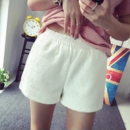 ZUCA} S-Double Elastic Mid-High Waist Versatile Lace Shorts-ER-852