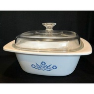 Corning Ware Blue Cornflower P-34-B 4 Quart Dutch Oven Casserole  Lid