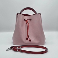 LV Neonoe 水波紋粉色紅內手提肩背水桶包 25*25*16.5 98新配件塵袋