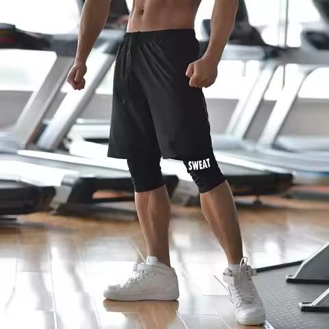 Men basketball shorts sport Running Shorts 2 in 1 Jogging Fitness Training Quick Dry Gym Shorts gym 