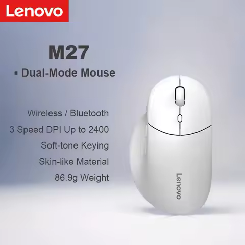 Lenovo M27 Ergonomic design of wireless Bluetooth mouse Quiet mouse for peaceful office work