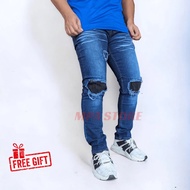 Seluar Jeans Koyak AJ2 / Jeans Koyak Kain Getah Memeri / Jeans Stretchable