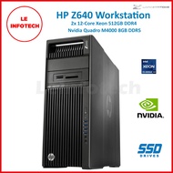 HP Z640 Workstation 2x12-Core Intel Xeon E5-2670v3 32-512GB New 512GB SSD Nvidia Quadro Win10Pro Use