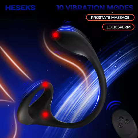 HESEKS Cock Vibrator Male Prostate Massager Remote Control Anal Vibrator Butt Prostate Stimulator fo