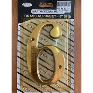 HOME CONCEPT > ES'TECH SOLID BRASS NUMBERING HOUSE PLATE (BN716) Size 6 inch P/B