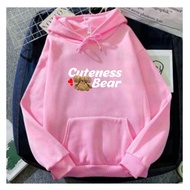 sweater hoodie anak perempuan motif teddy bear cutetenes usia 5-12 tahun