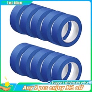 In stock-10 Rolls Blue Painters Tape Wall Safe Paint Tape 1.2 Inch X 55 Yards for Wall Painting Deco