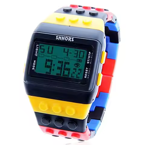SHHORS Watch Fashion Women Watches Ladies Watches Led Digital Watches Plastic Rainbow Watch Electron