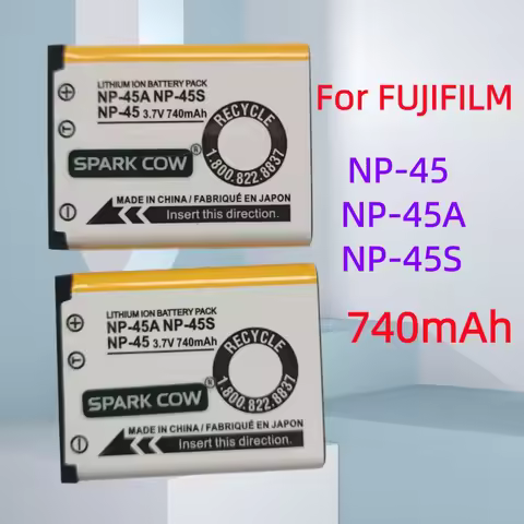 SPARK COW 740mAh NP-45 NP-45A NP-45S Camera Battery or Charger For FUJIFILM NP-45B XP10 XP11 J38 Z70
