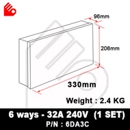 EATON MEMGUARD 32A CONSUMER UNIT METAL DISTRIBUTION BOXSINGLE PHASE DB BOX WITH MAIN SWITCH/FUSE RCD