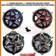 🔥🔥RHINO RACING🔥🔥RADIATOR COVER CNC WITH SPINNER YAMAHA EGO AVANTIZ SOLARIZ MIO HONDA BEAT VESPA COOL