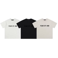 FEAR OF GOD FOG復線ESSENTIALS大G植絨字母短袖T恤