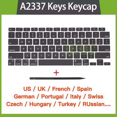 For Apple Macbook A2337 Keycaps Keyboard US UK Russian French Spain EU Macbook Air 13" M1 A2337 EMC 