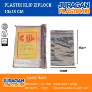 Plastic Clip 10X15 Ziplock Zipper Size 10X15 cm @100 Sheets
