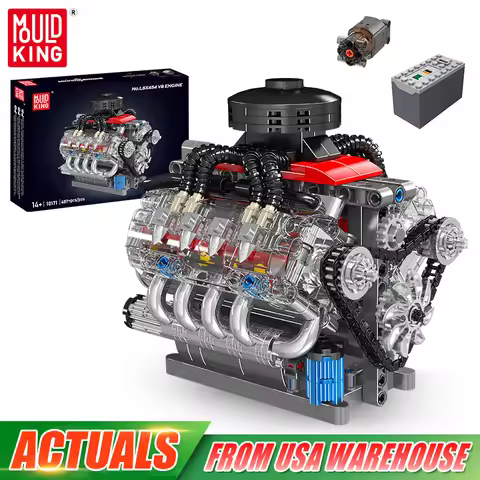 Mould King 10171 The LSX454 V8 Engine Building Block Assembly Technical Car Brick Set New Engine Mod