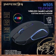 ☆ IMPERION W505 Teleport 3200DPI RGB Rechargeable 2.4G Wireless Gaming Mouse ☆
