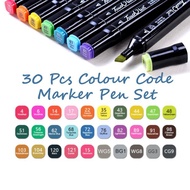 30/60pcs Touch Colours Graphic Art Twin Tip Marker Pen Set Color Dual Head Drawing Copic Brush Pen