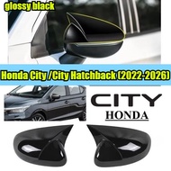 Honda City /City Hatchback (2022-2026) Glossy Black Stylish Side Mirror Cover Trims Car Accessories