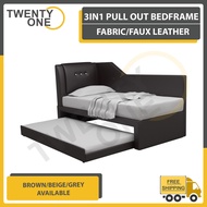 Twentyone 3IN1 BED FRAME | 3 COLOUR(SINGLE/SUPER SINGLE AVAILABLE)