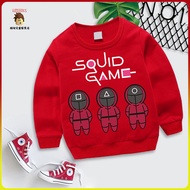 ** Cool children ** squid Game 6color children's sweater loose casual children's long sleeve top squid game autumn and winter children's tops children's clothing in stock OFU0
